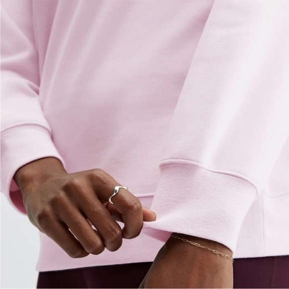 Fabletics Go-to Crewneck Sweater sweatshirt Icy Lavender - Picture 3 of 4